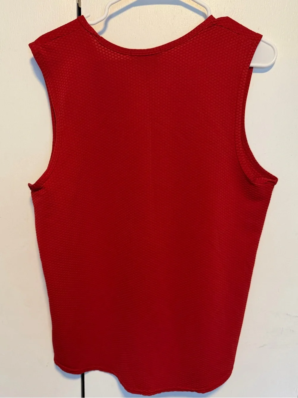 Nike Red Sleeveless Mesh Tank Top